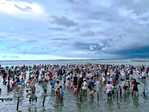 台南七股海鲜节-吸引许多民众前来挖文蛤(历史照片)