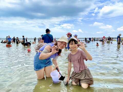 2025台南七股海鲜节开幕-民众下水开心挖文蛤