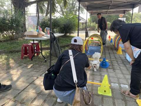 毛小孩可以在专属游乐设施区尽情玩乐