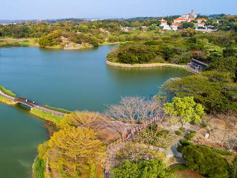 关庙大潭埤旺莱公园空拍(历史照片)(图观光旅游局提供)