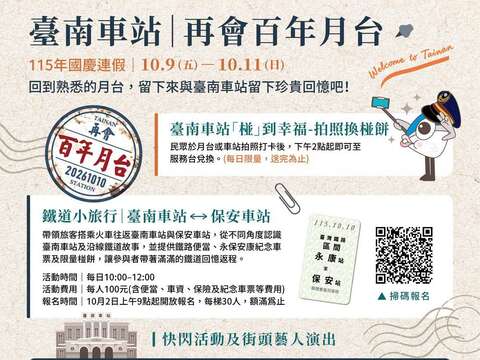 「台南铁路风华再见」系列活动