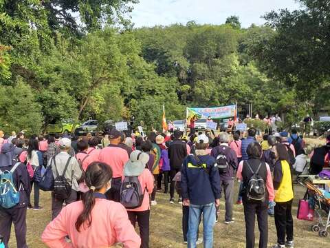 虎頭埤風景區一早民眾入園參加活