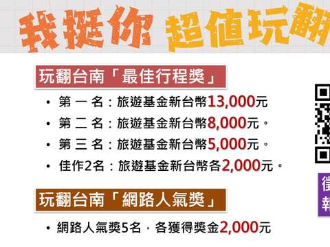 我挺你超值玩翻台南 活動報名網址