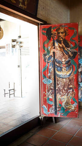 镇门宫「门神彩绘」以西洋油画技法绘制