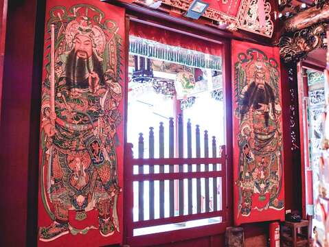 "Emperor Hall of Baji Jingdao Department_Sanchuan Temple Qin Shubao Wei Chi Gong Door God"